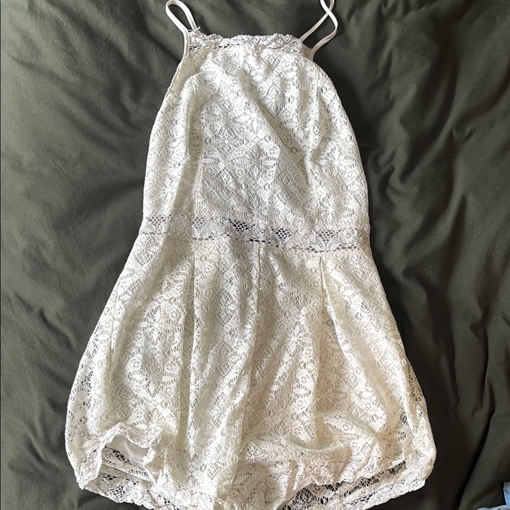 Urban Outfitters White Lace Romper